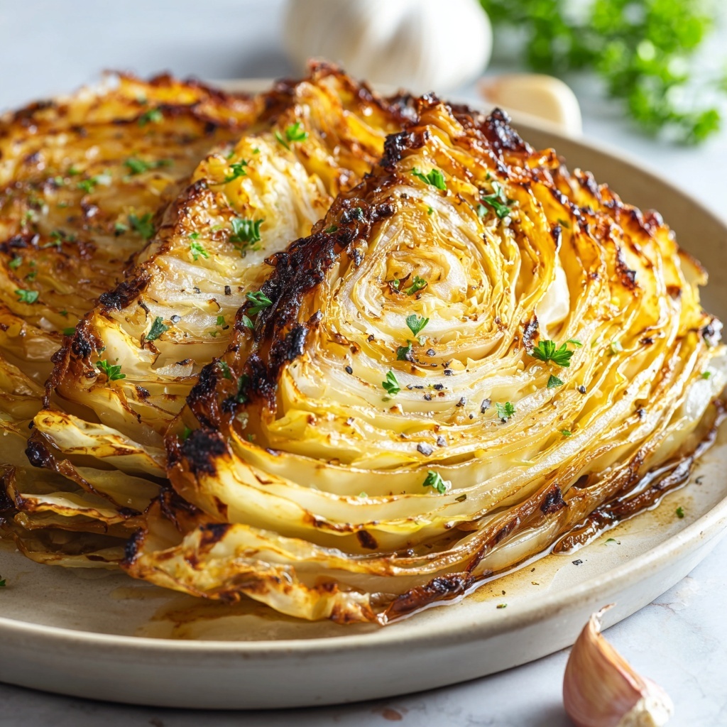 Easy Roasted Cabbage Steaks Recipe - Recipe Image