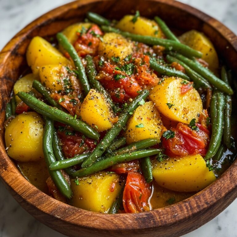 Italian Braised Green Beans and Potatoes Recipe