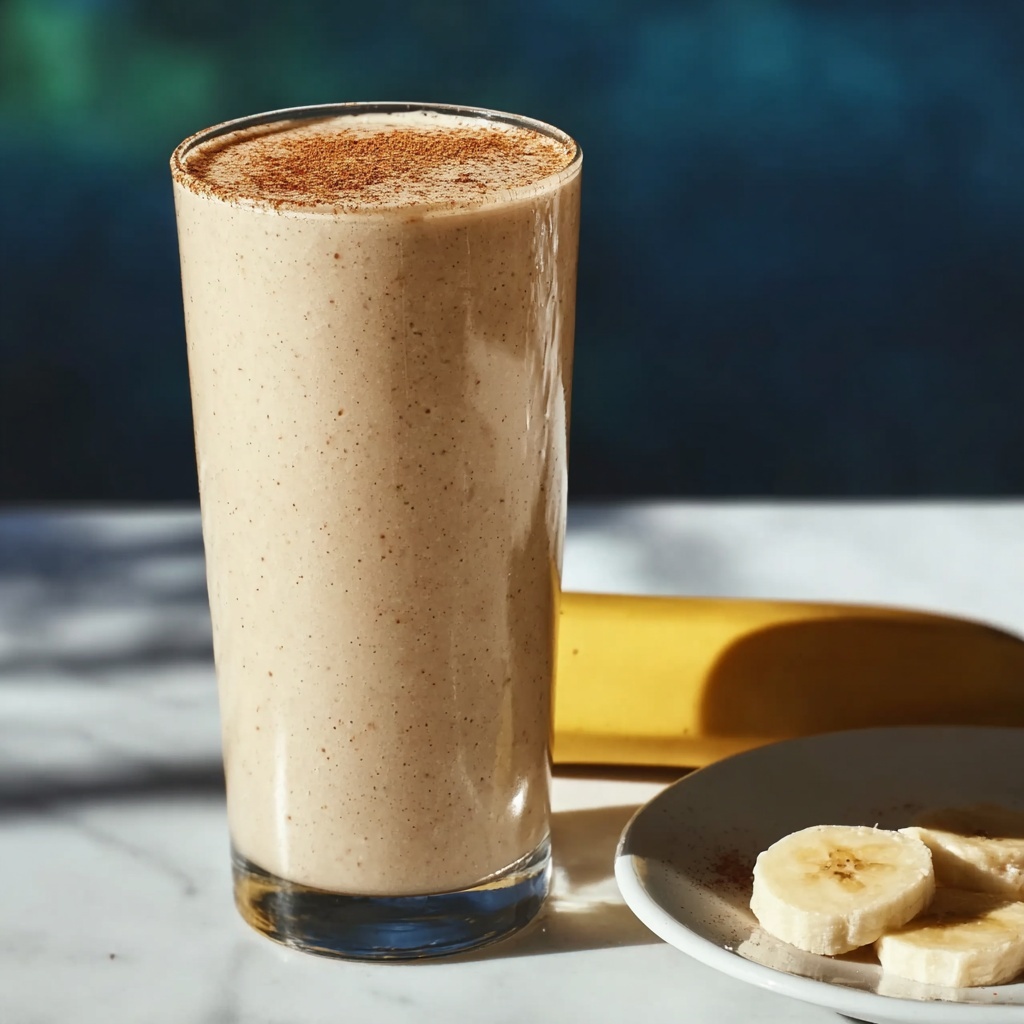 Banana & Almond Butter Smoothie Recipe - Recipe Image