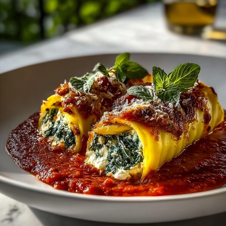 Spinach and Ricotta Stuffed Manicotti Recipe