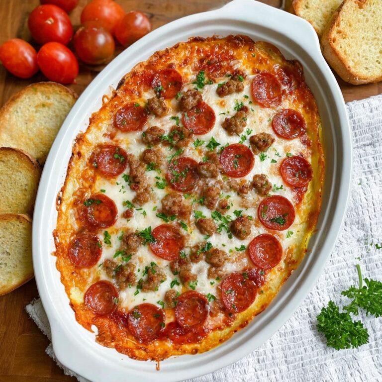 Hot Honey Pepperoni and Sausage Pizza Dip Recipe