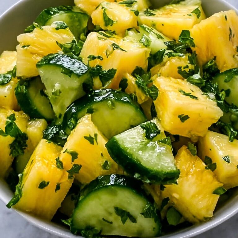 Light and Zesty Pineapple Cucumber Salad for Refreshing Snacking Recipe