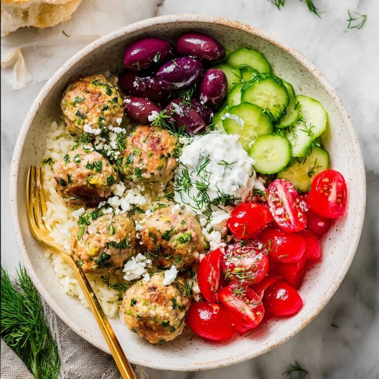Spinach Feta Turkey Meatballs with Yogurt Sauce Recipe
