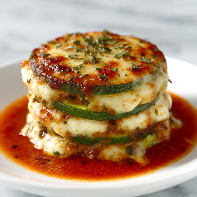Layered Zucchini Ricotta Melts with Marinara Recipe
