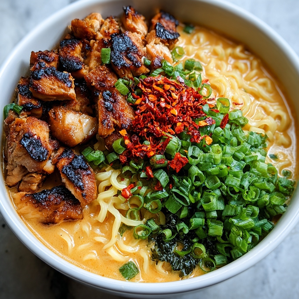 Fiery Chicken Ramen Recipe - Recipe Image