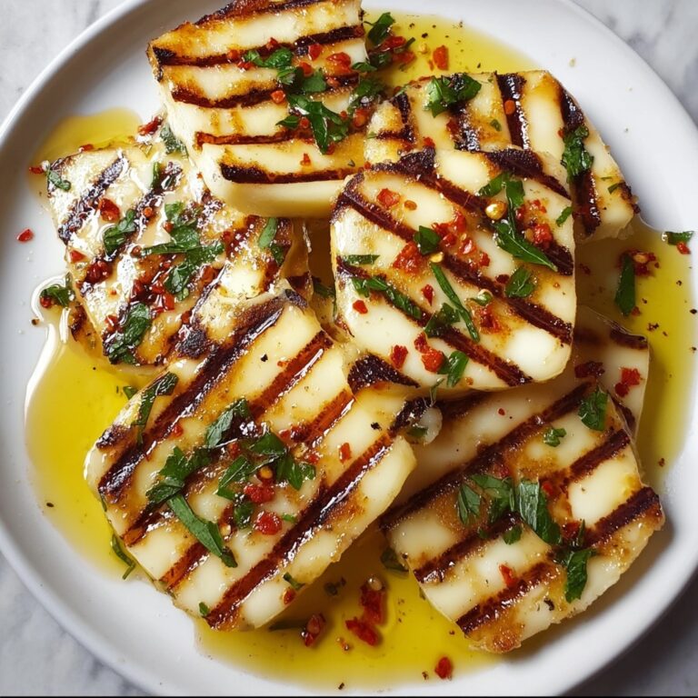 Grilled Halloumi with Honey Lime Chili Glaze Recipe