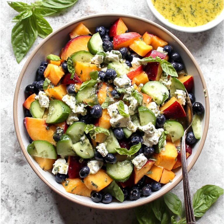 Blueberry Peach Feta Salad Recipe