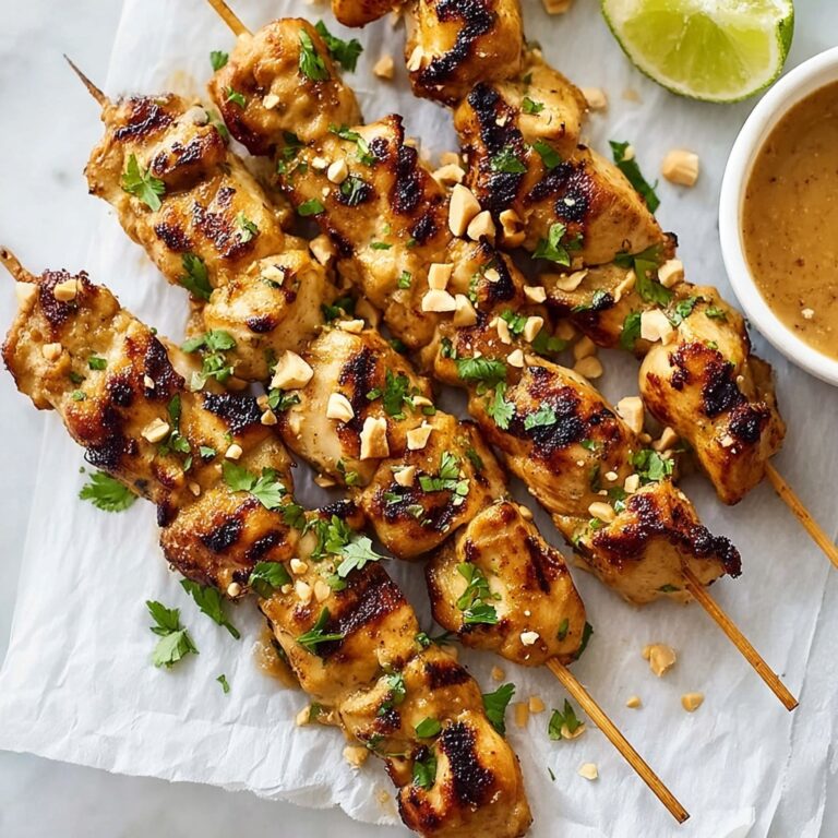 Chicken Satay with Spicy Peanut Sauce Recipe