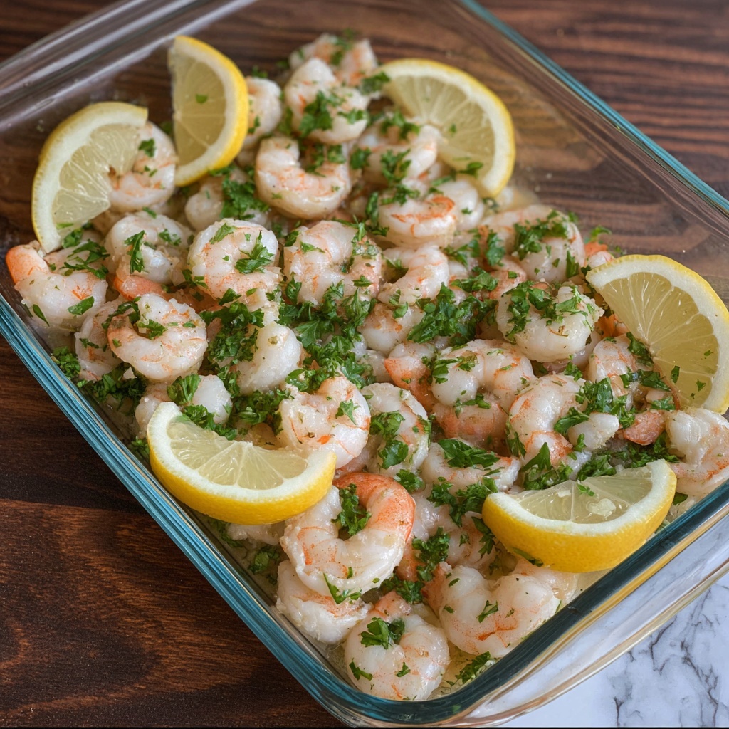 Baked Lemon Garlic Shrimp Recipe - Recipe Image