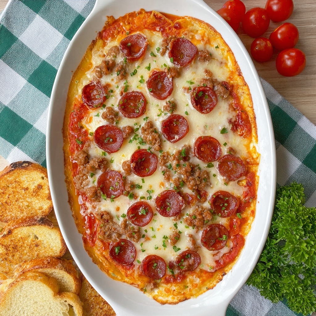 Hot Honey Pepperoni and Sausage Pizza Dip Recipe - Recipe Image