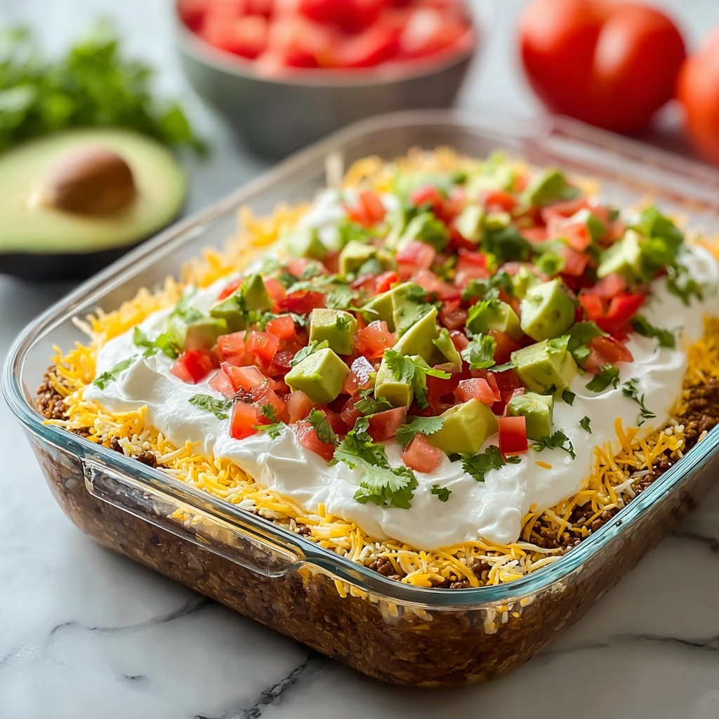 Skinny Taco Dip for a Crowd Recipe - Recipe Image