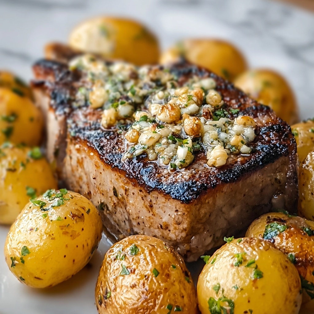 Savory Garlic Pork Chops with Potatoes for Cozy Nights Recipe - Recipe Image