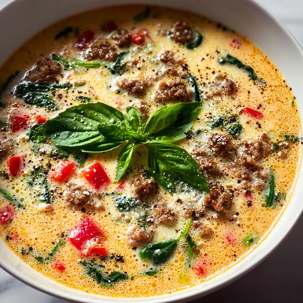 Delicious Parmesan Beef Sausage Ditalini Soup Recipe - Recipe Image