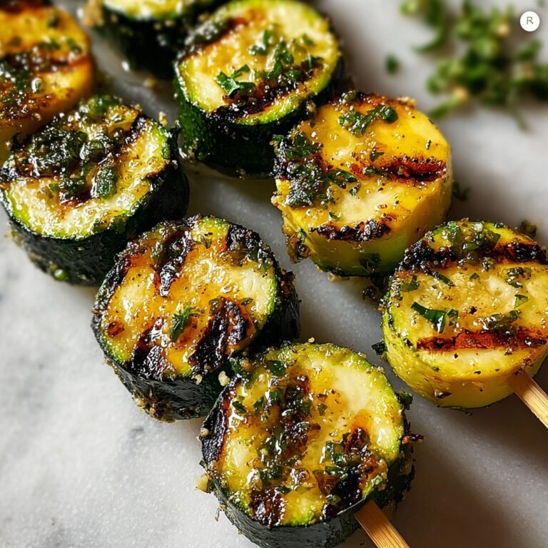Garlic Butter Zucchini Skewers Recipe