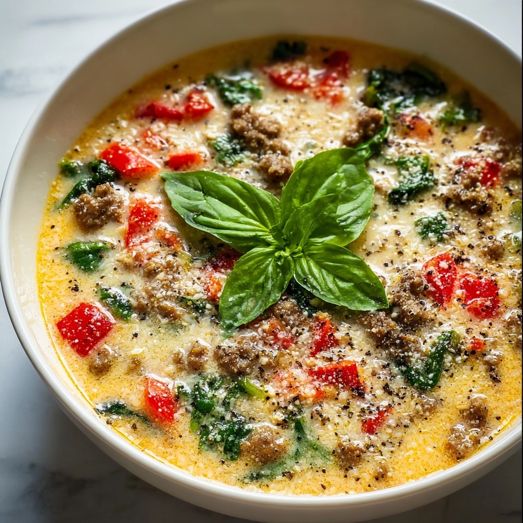 Parmesan Beef Sausage Ditalini Soup Recipe - Recipe Image