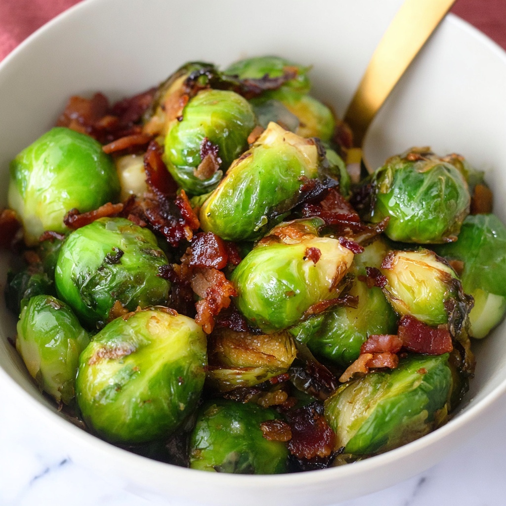 Caramelized Brussels Sprouts with Bacon Jam Recipe - Recipe Image