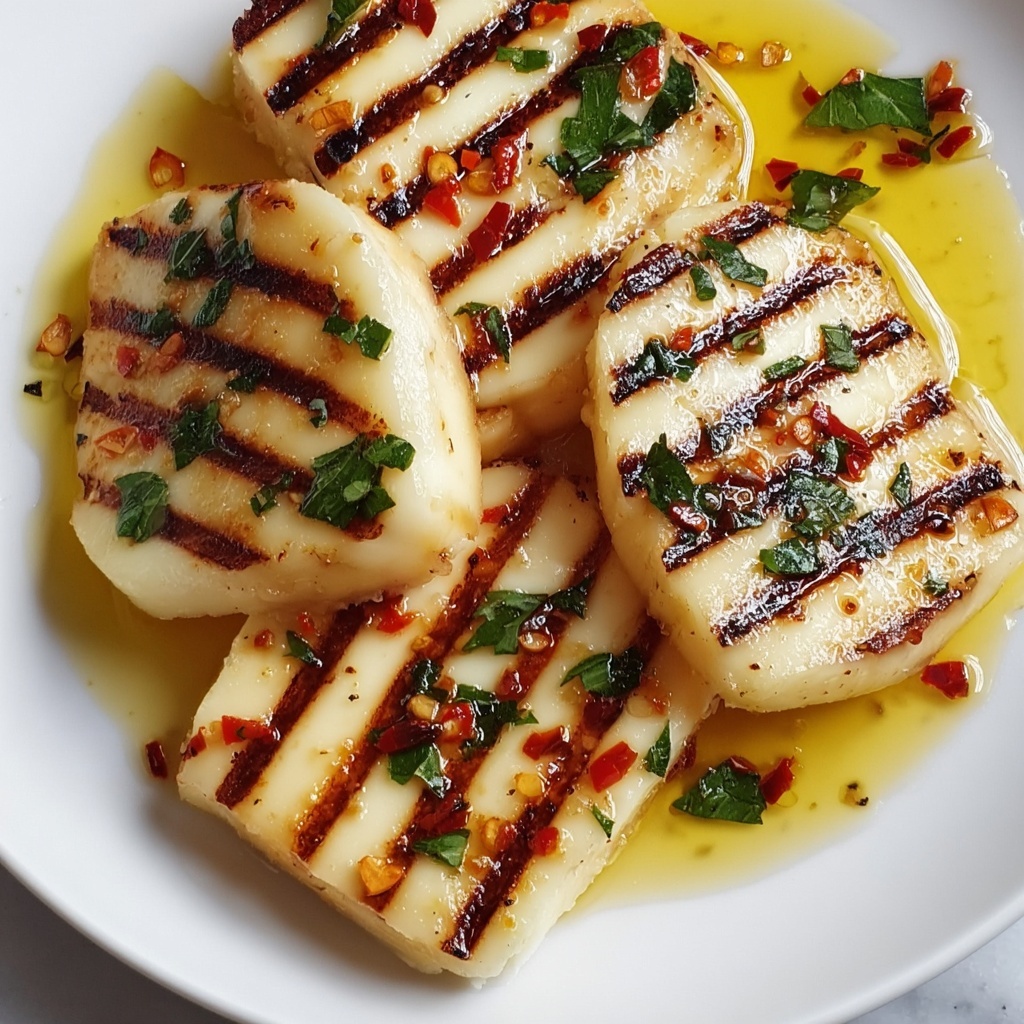 Grilled Halloumi with Honey Lime Chili Glaze Recipe - Recipe Image