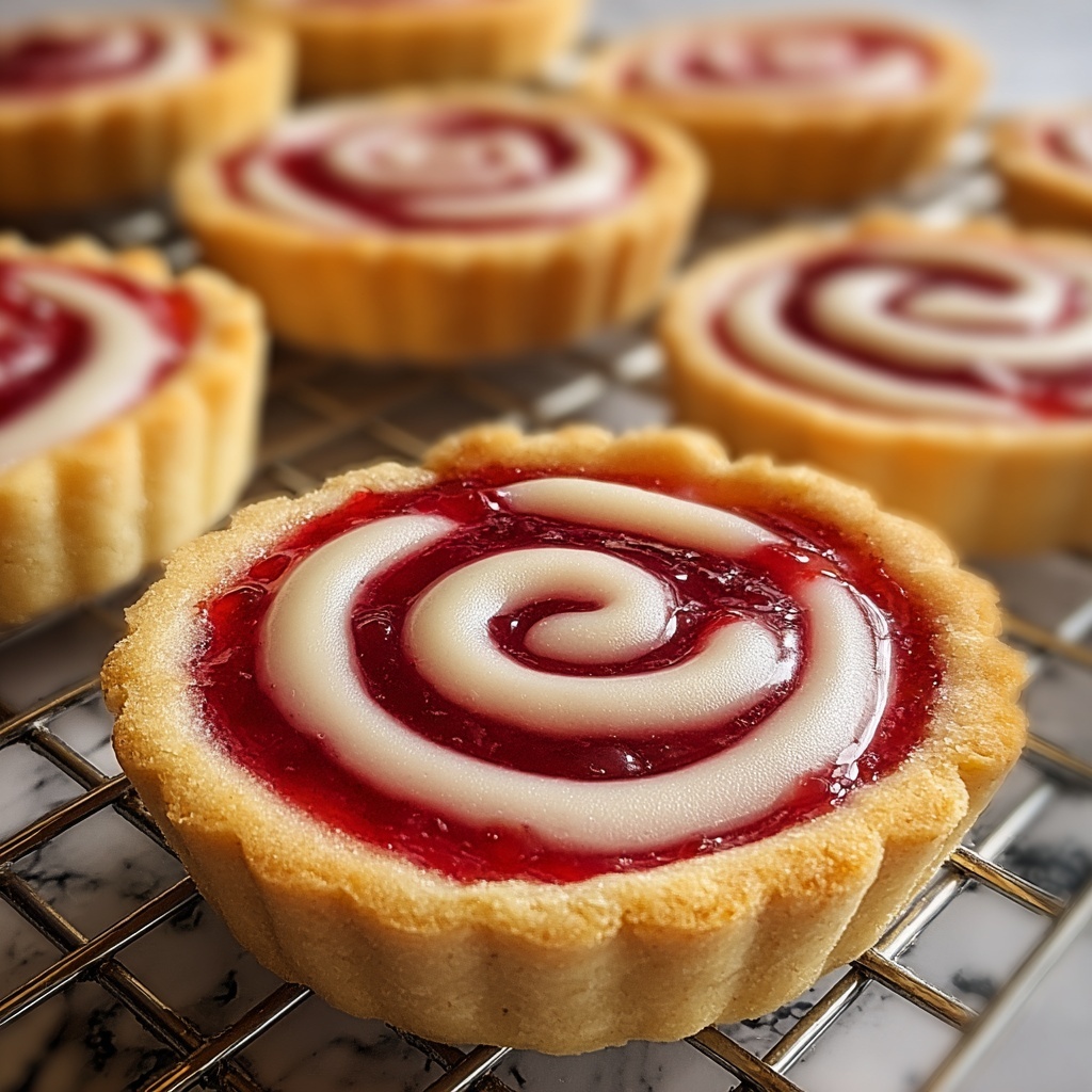 Raspberry Swirl Shortbread Cookies Recipe - Recipe Image
