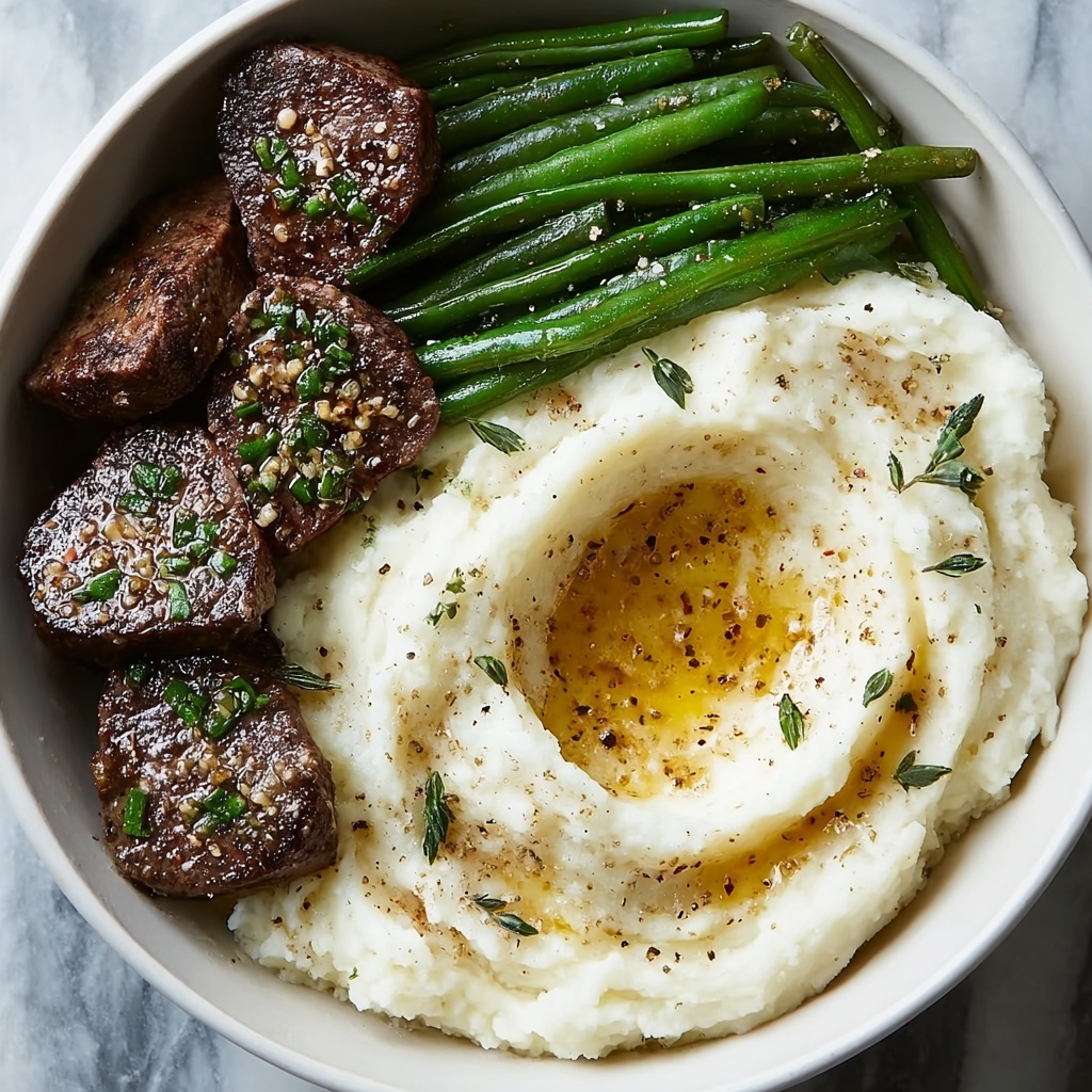 Garlic Butter Steak Bites with Parmesan Cream Sauce Recipe - Recipe Image