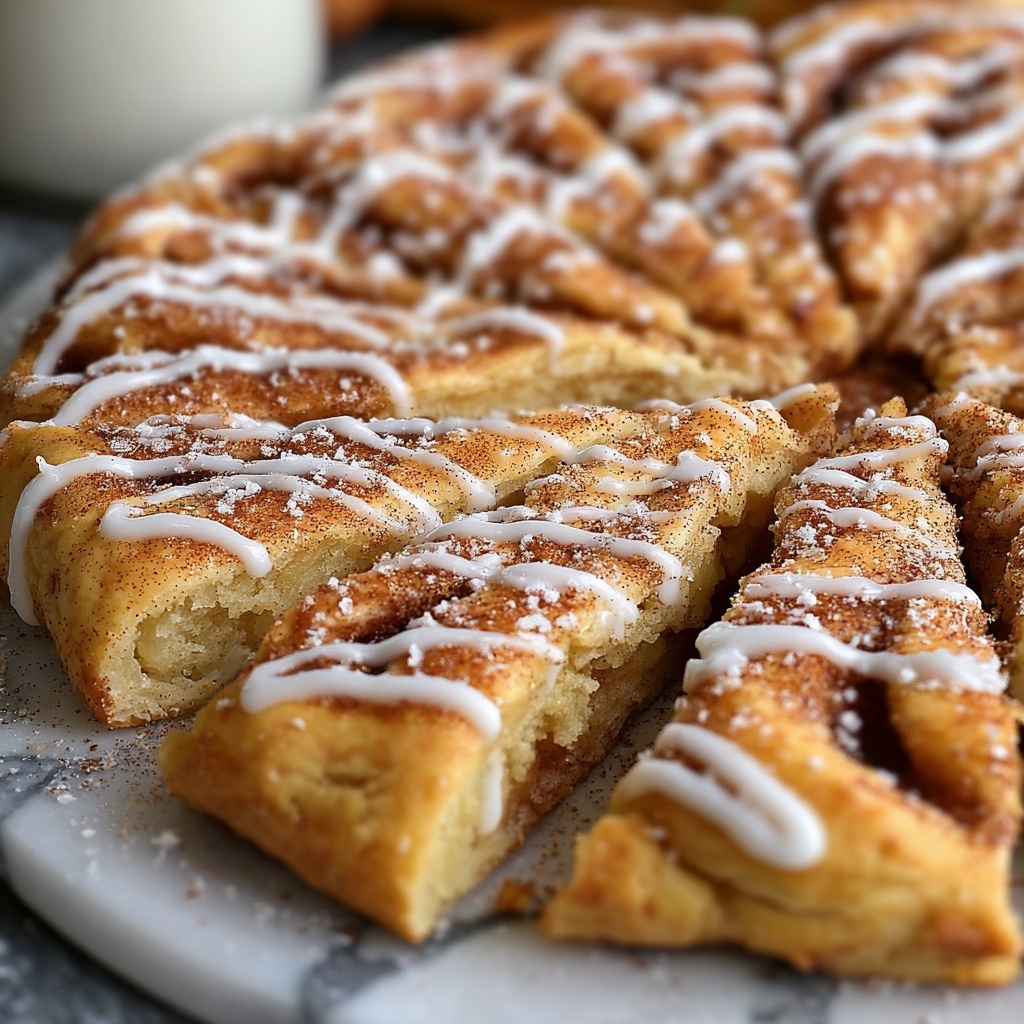 Cinnamon-Sugar Pizza Made with Crescent Rolls Recipe - Recipe Image