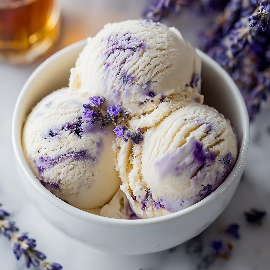 Honey Lavender Ice Cream Recipe - Recipe Image