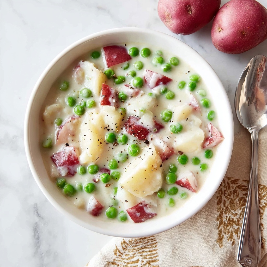 Creamed Potatoes and Peas Recipe - Recipe Image