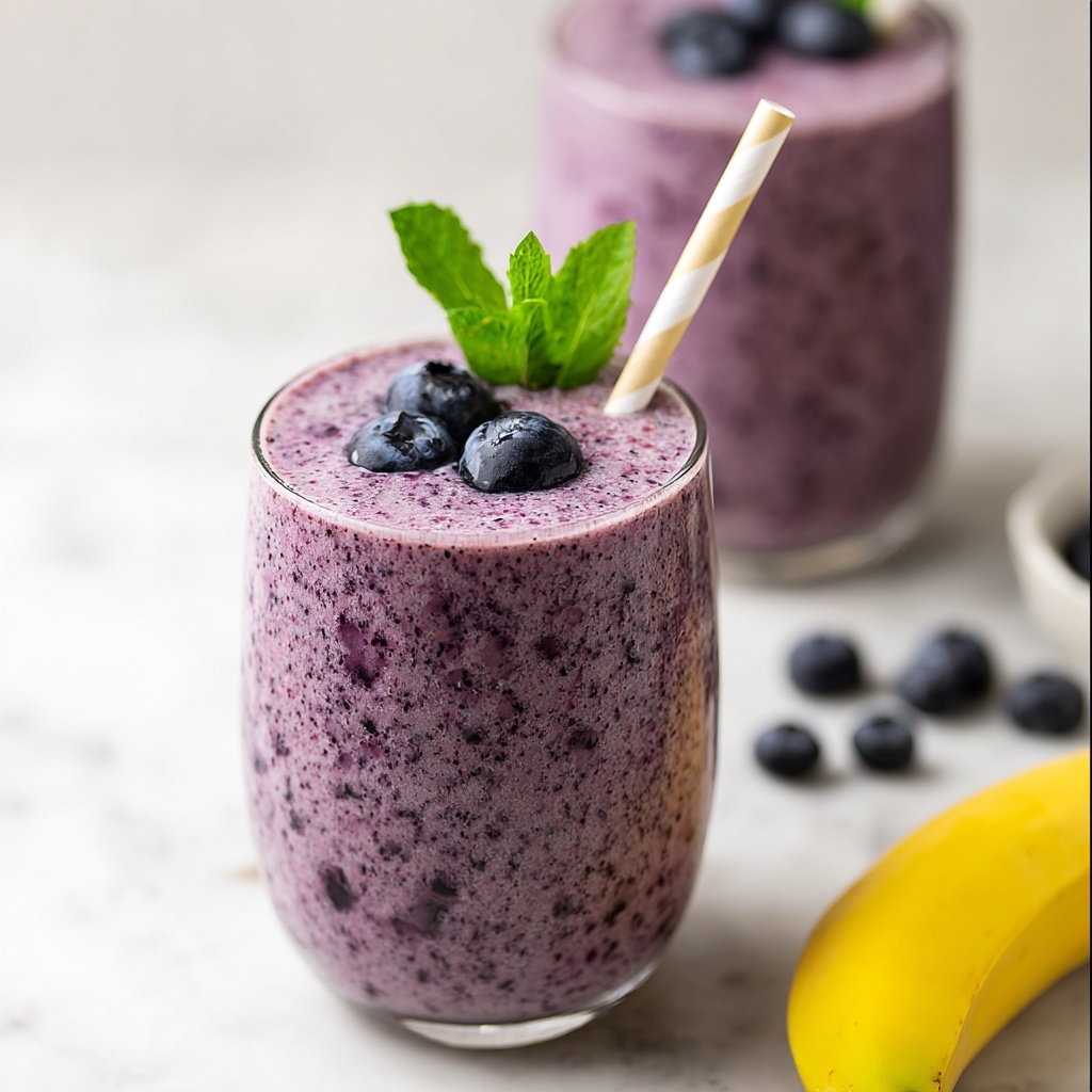Banana Blueberry Smoothie Recipe - Recipe Image