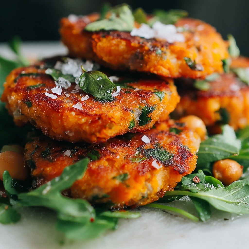 Crispy Chickpea & Sweet Potato Fritters Recipe - Recipe Image
