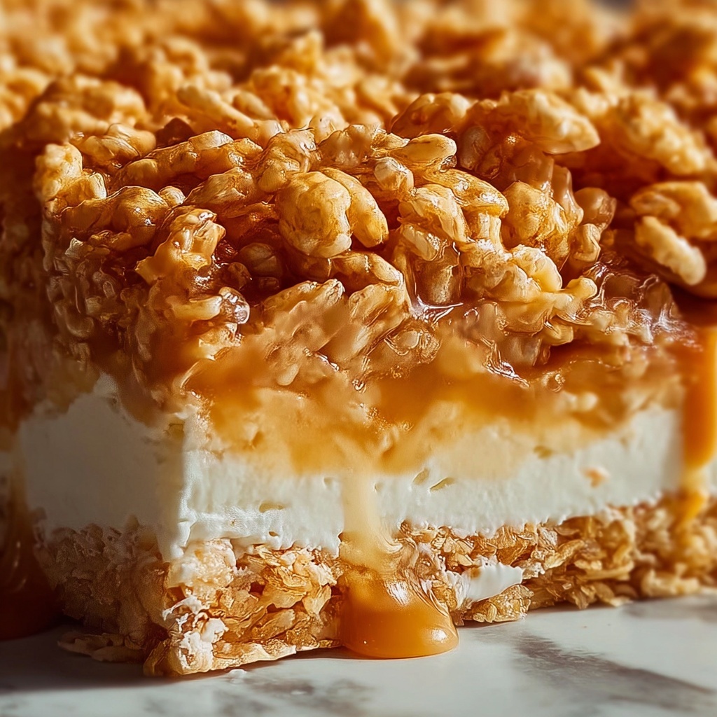 Rice Krispie Treat Cheesecake Recipe - Recipe Image