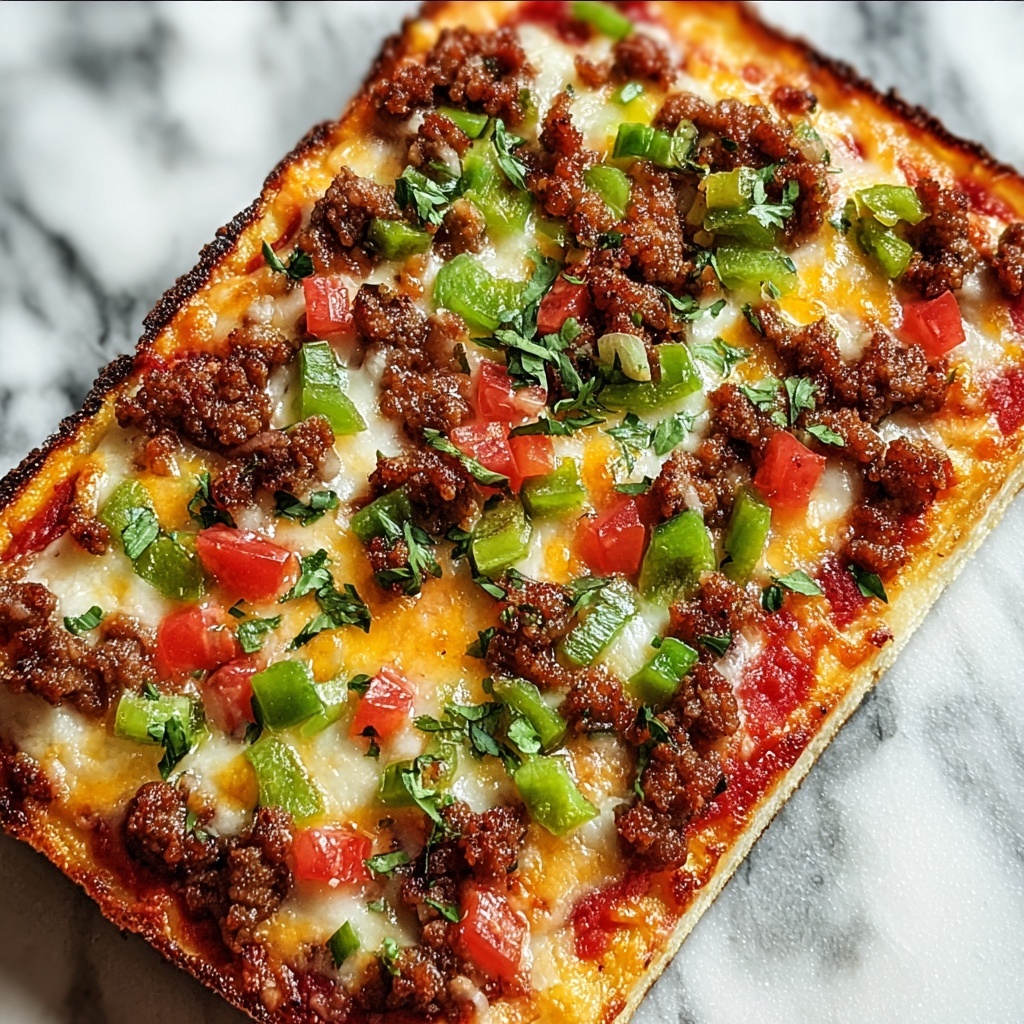 Delicious Taco Pizza: Easy Sheet Pan Perfection! - Recipe Image