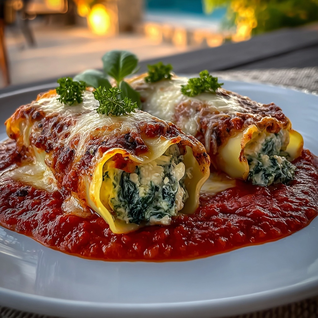 Spinach and Ricotta Stuffed Manicotti Recipe - Recipe Image