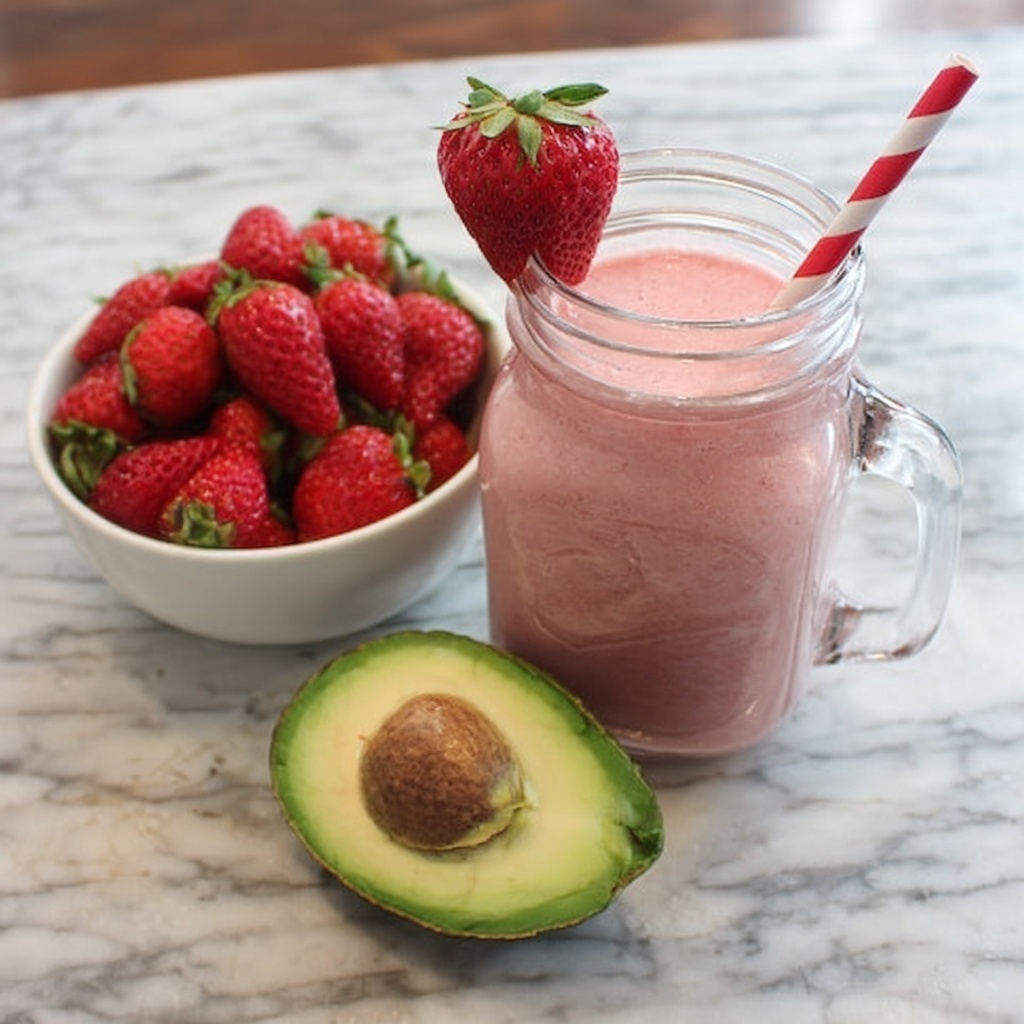 Strawberry Avocado Smoothie Recipe - Recipe Image