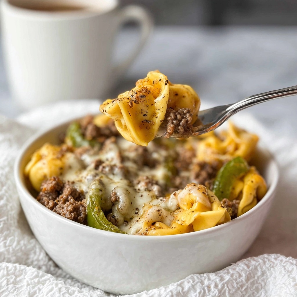 Cheesesteak Tortellini Recipe - Recipe Image