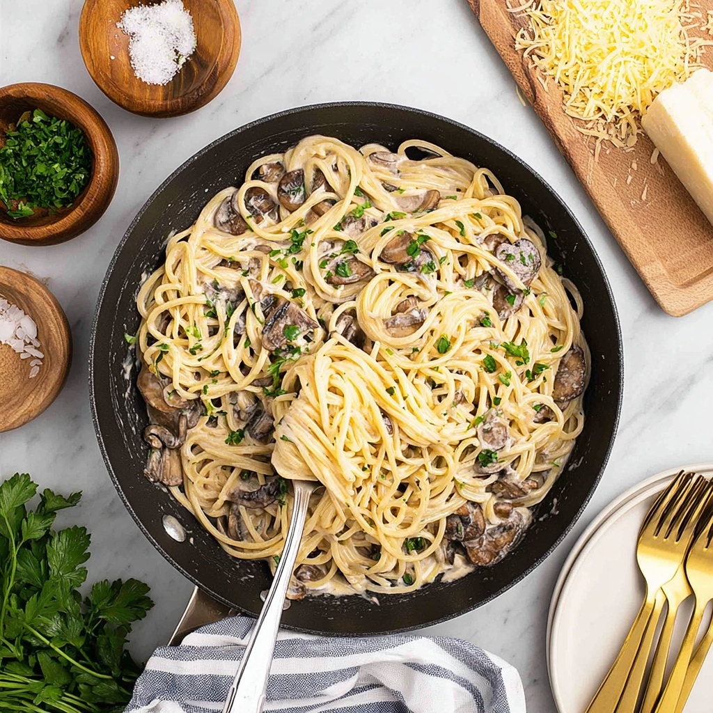 Creamy Mushroom Pasta Recipe - Recipe Image