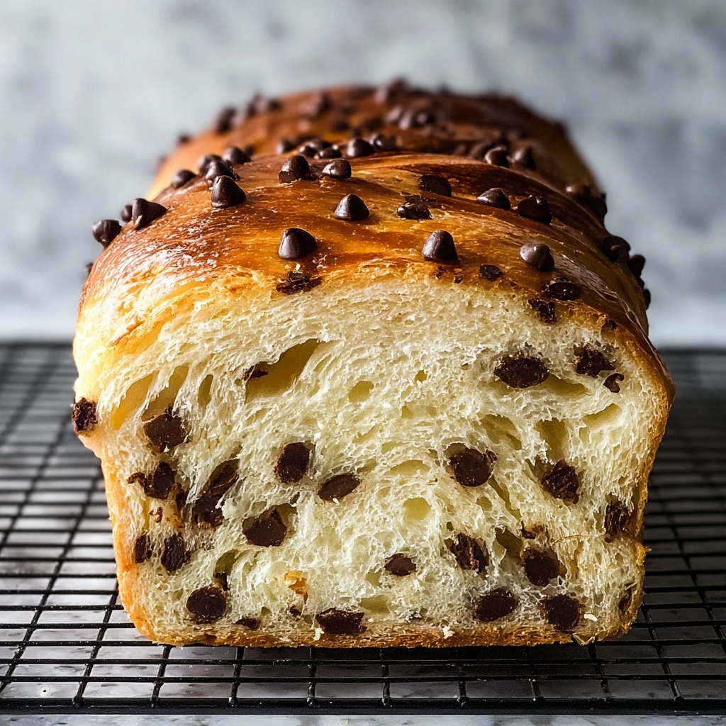 Chocolate Chip Sourdough Croissant Bread Recipe - Recipe Image