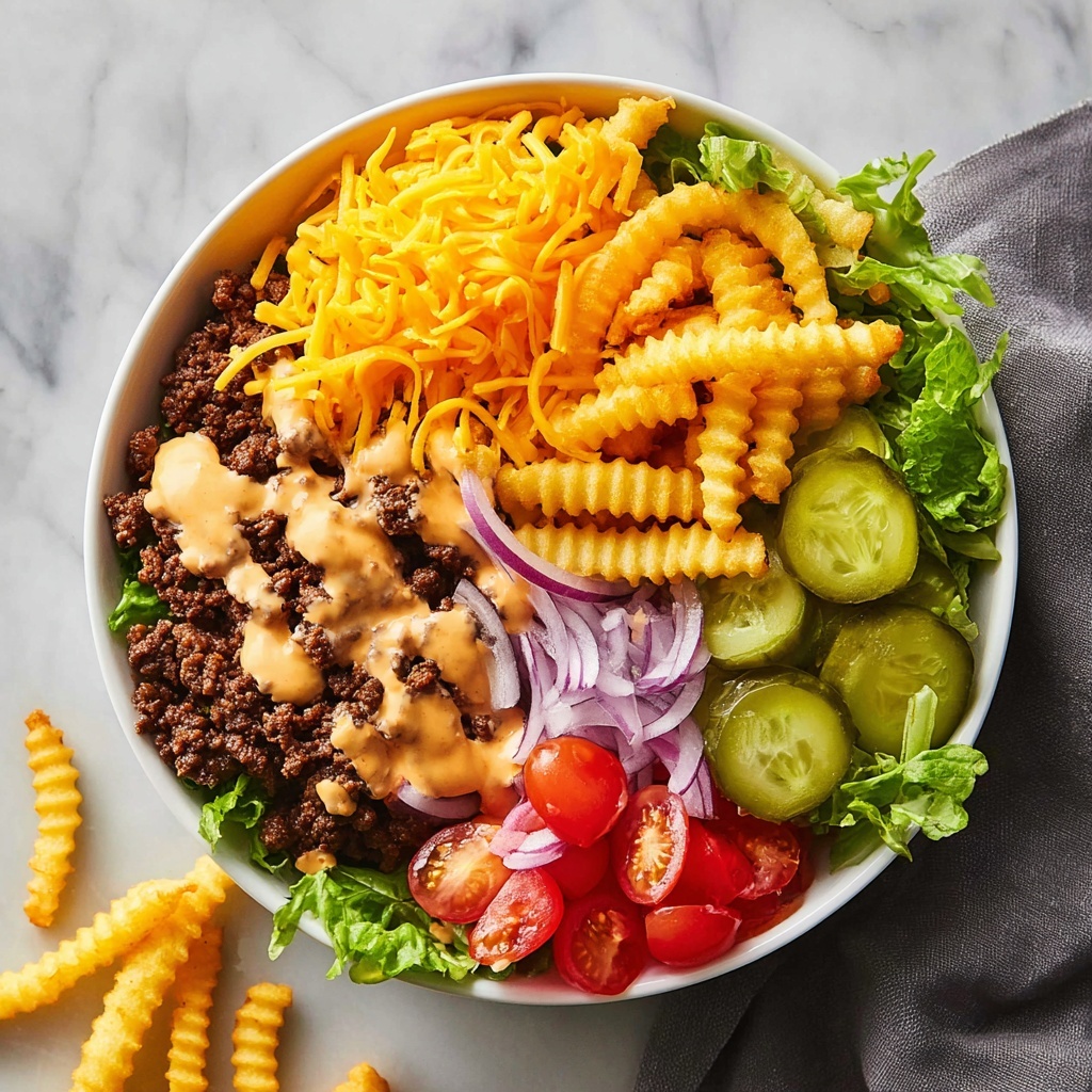 Cheeseburger Bowls with Copycat Big Mac Sauce Recipe - Recipe Image