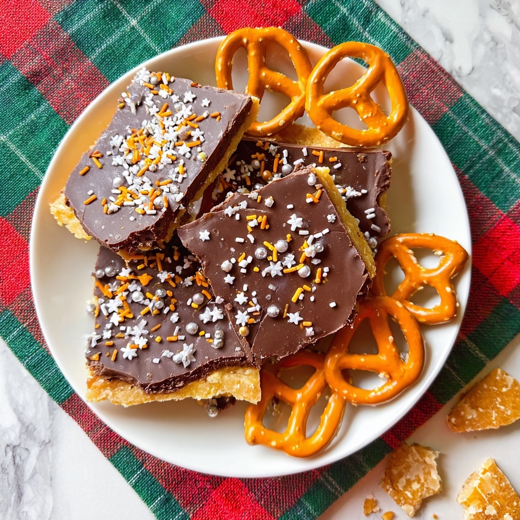 Pretzel Christmas Crack (Pretzel Toffee) Recipe - Recipe Image