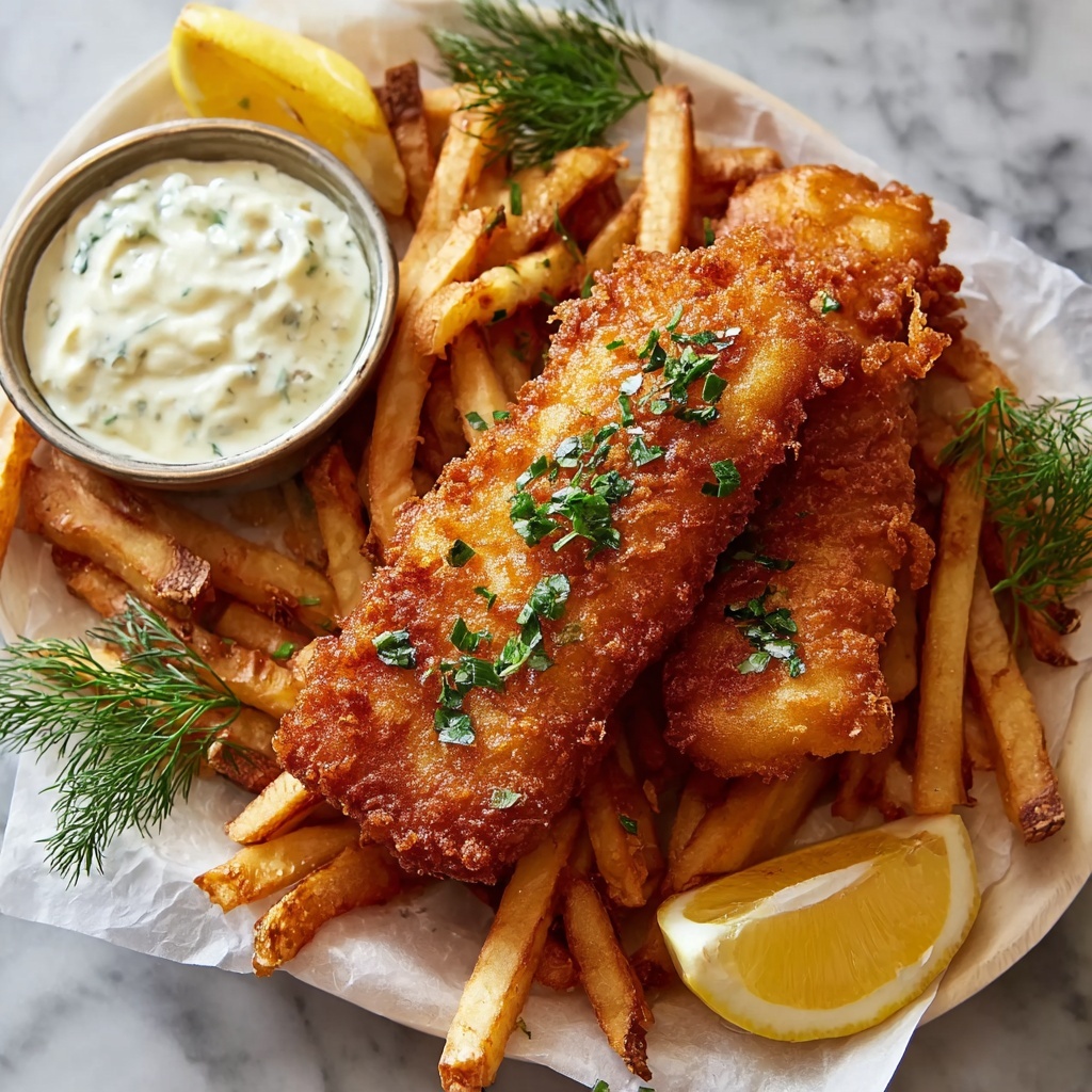 Crispy Beer Battered Fish and Chips (Pub-Style Recipe) Recipe - Recipe Image