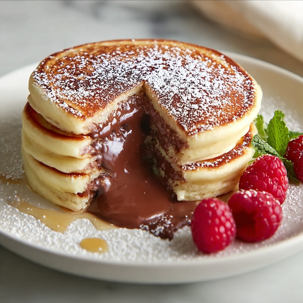 Fluffy Nutella-Stuffed Pancakes Recipe - Recipe Image