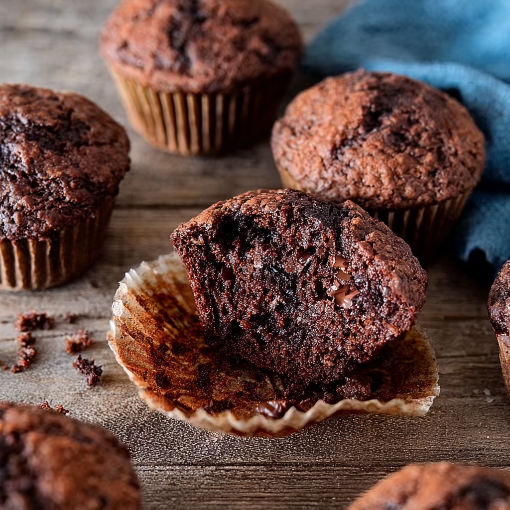 Chocolate Chocolate Chip Muffins Recipe - Recipe Image