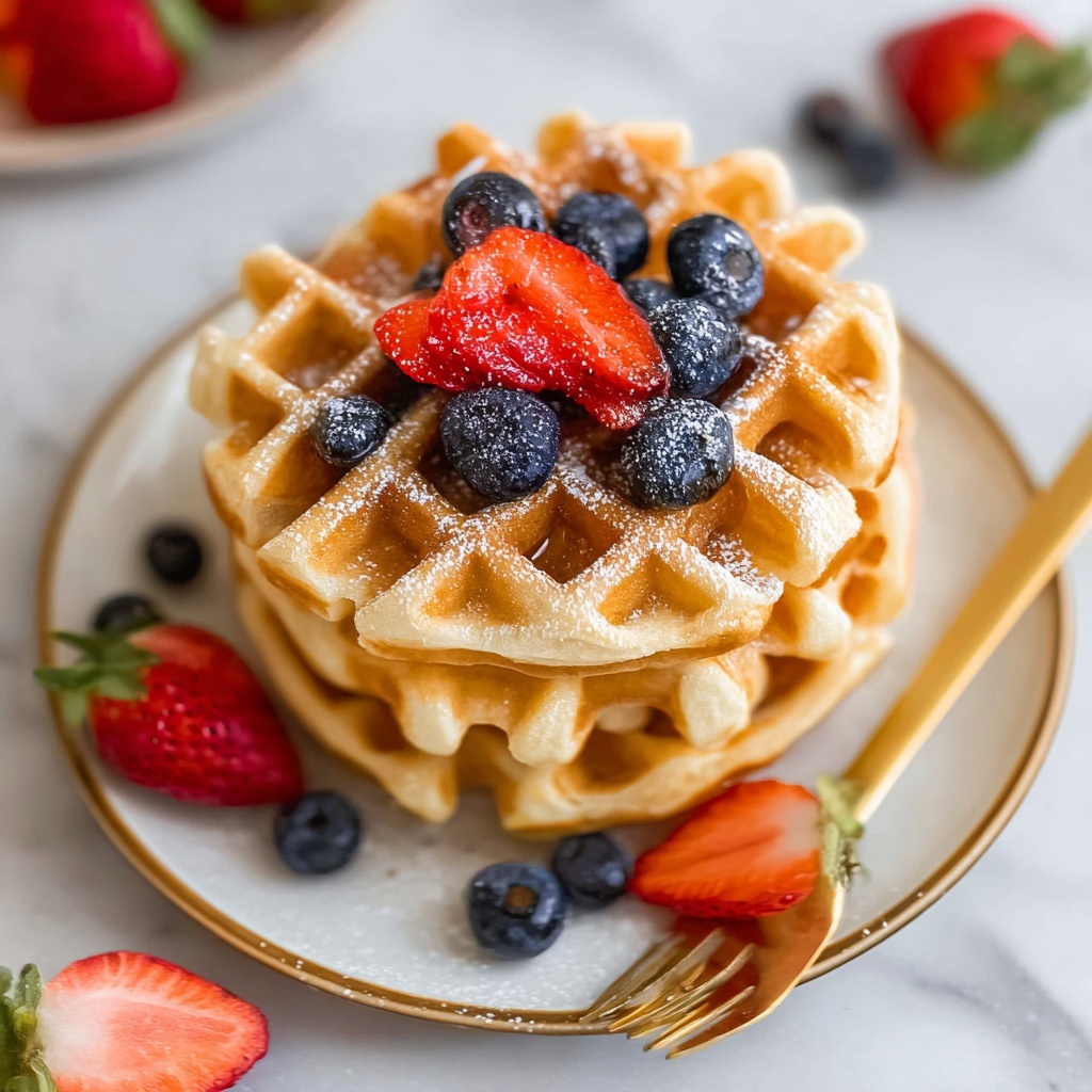 Cottage Cheese Waffles Recipe - Recipe Image