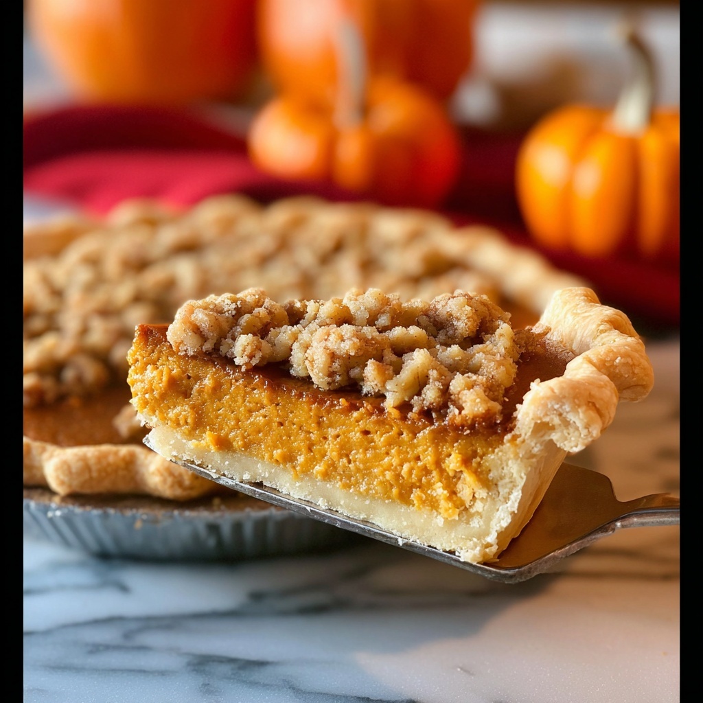 Ultimate Pumpkin Pie with Pecan Streusel Topping Recipe - Recipe Image