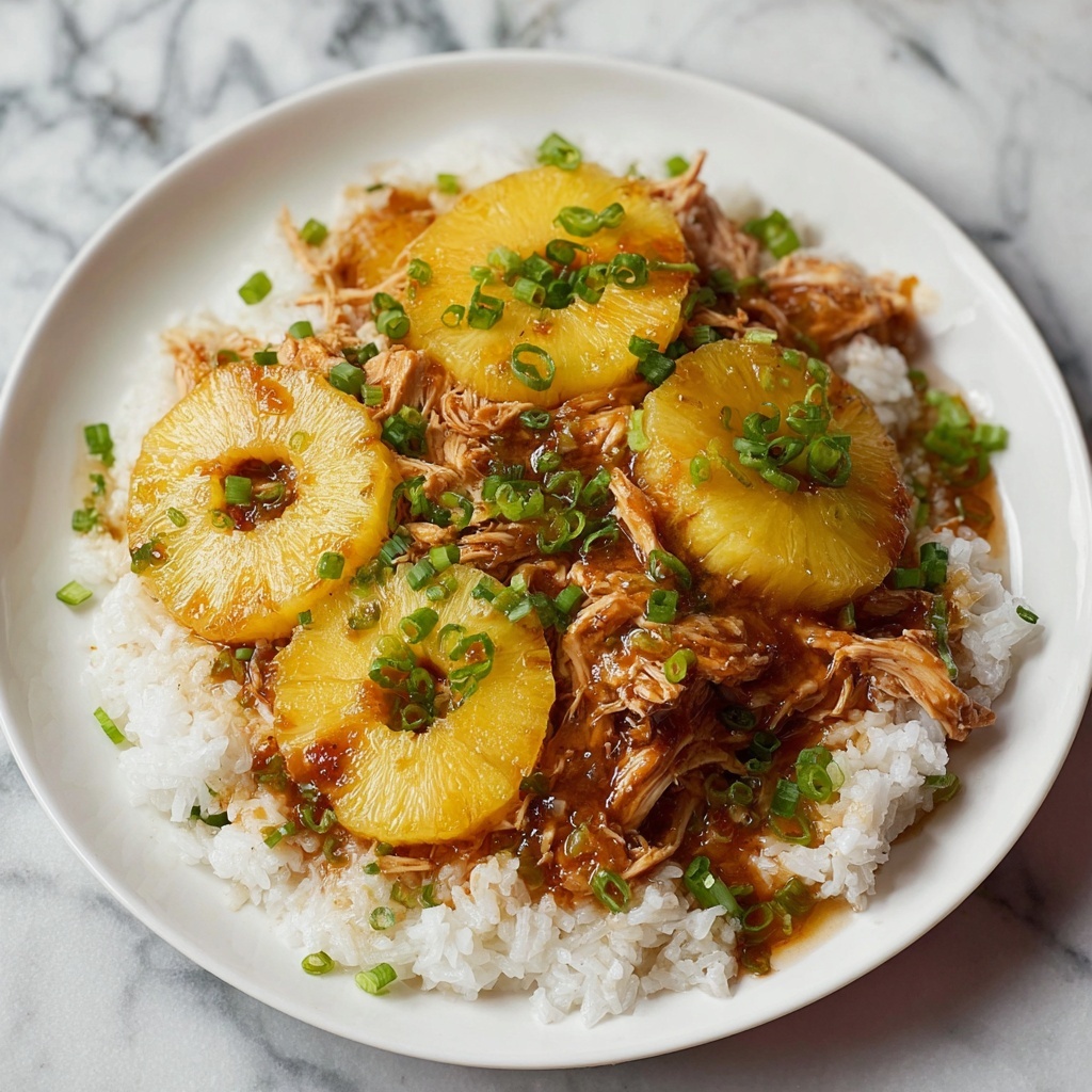 4-Ingredient Slow Cooker Chicken & Cream Cheese with Pineapple Rings Recipe - Recipe Image