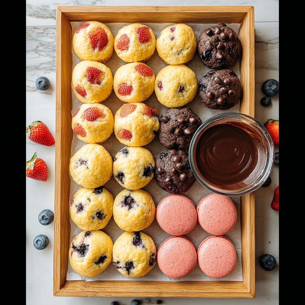 Mini Pancake Muffins with Fresh Fruit and Chocolate Chips Recipe - Recipe Image