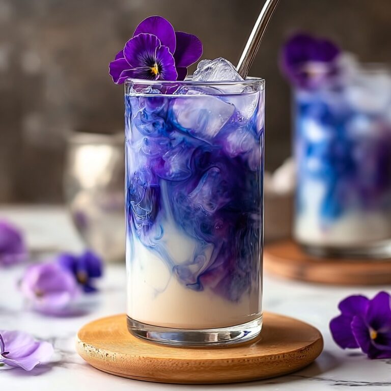 Iced Butterfly Pea Flower Tea Latte Recipe