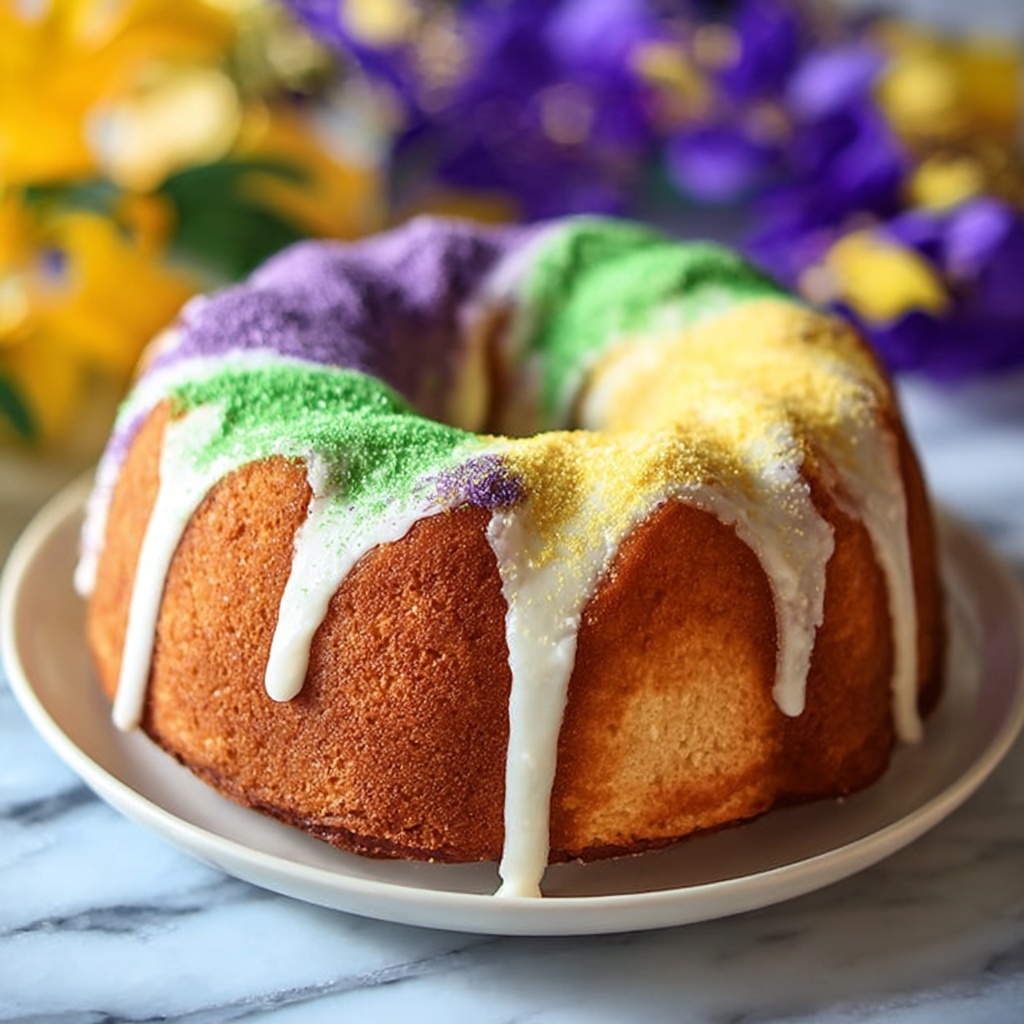 Shortcut Mardi Gras King Cake Recipe - Recipe Image