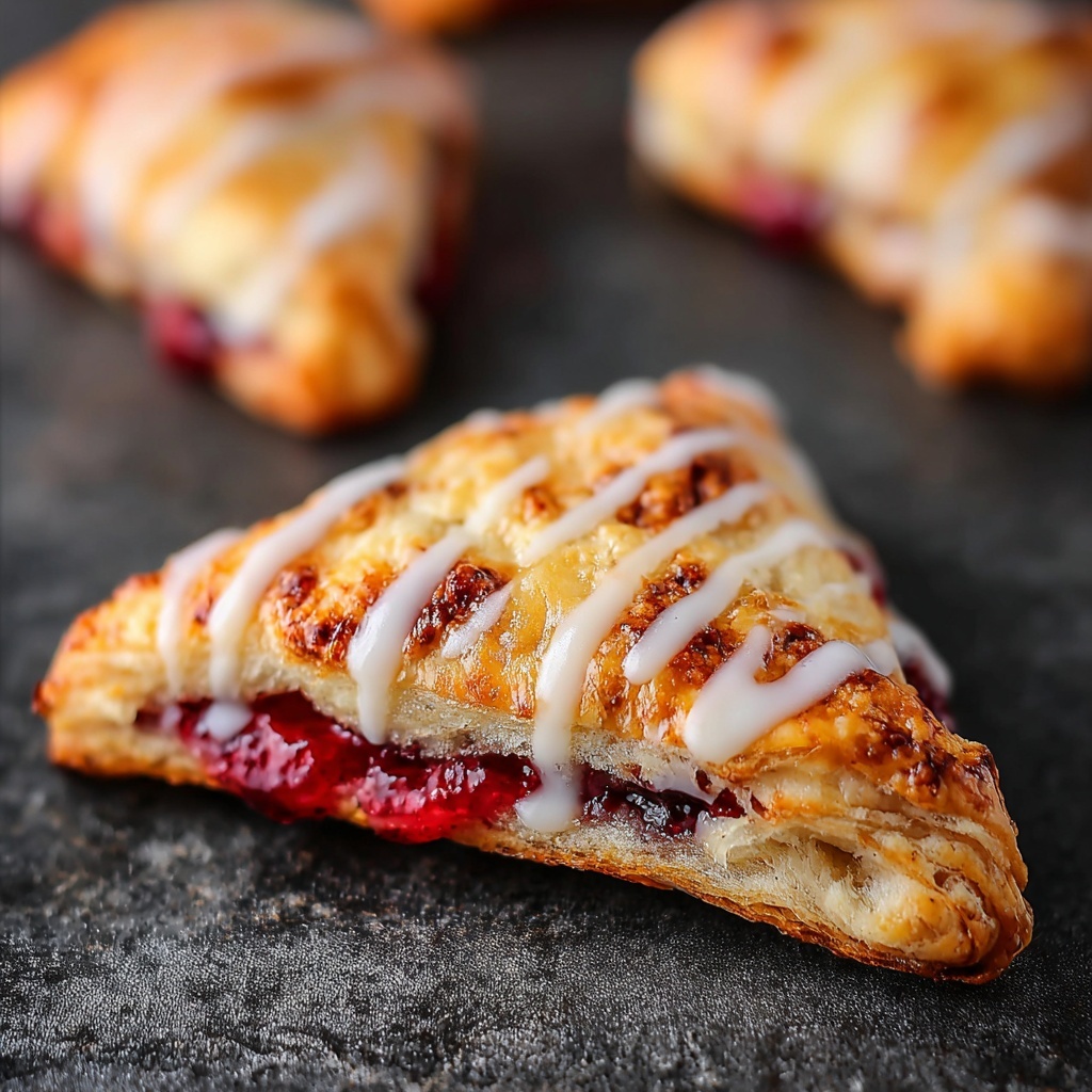 Cherry Turnovers with Almond Glaze Recipe - Recipe Image