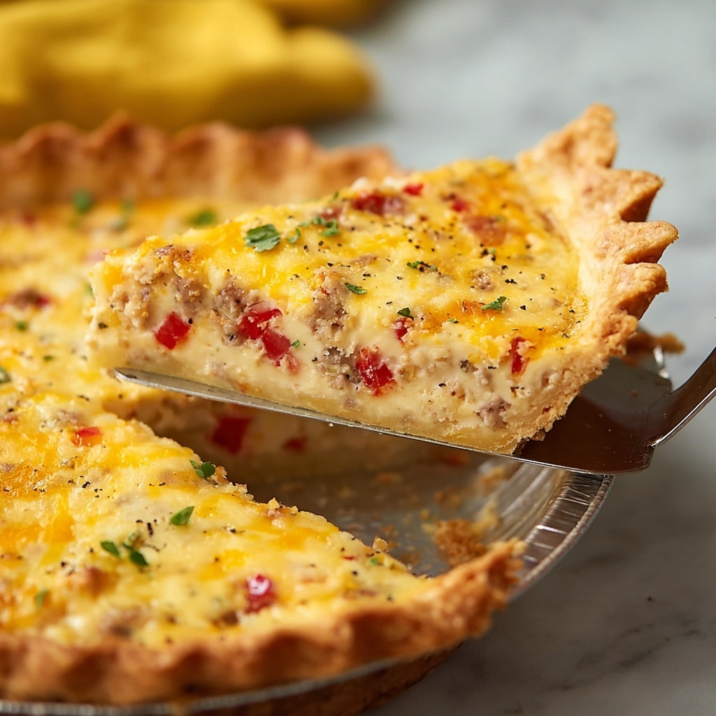 Bacon and Pimento Cheese Quiche Recipe - Recipe Image