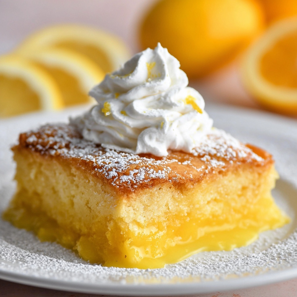 Lemon Pudding Cake with Fresh Toppings Recipe - Recipe Image