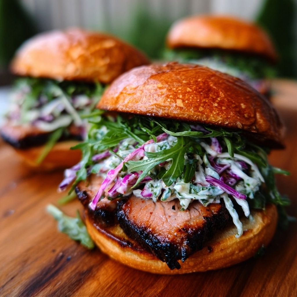 Crispy Salmon Sliders with Lemon Arugula Slaw Recipe - Recipe Image